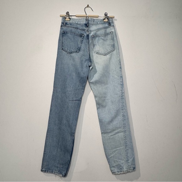 Reformation Cynthia Twotone High Rise Straight Jeans Size 25 Two Tone - Picture 9 of 9